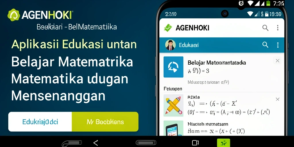 Tampilan antarmuka AGENHOKI yang menarik untuk belajar matematika.