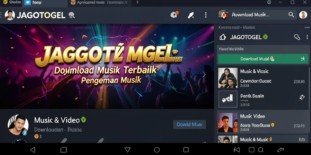 Tampilan antarmuka JAGOTOGEL yang intuitif untuk Download Musik.