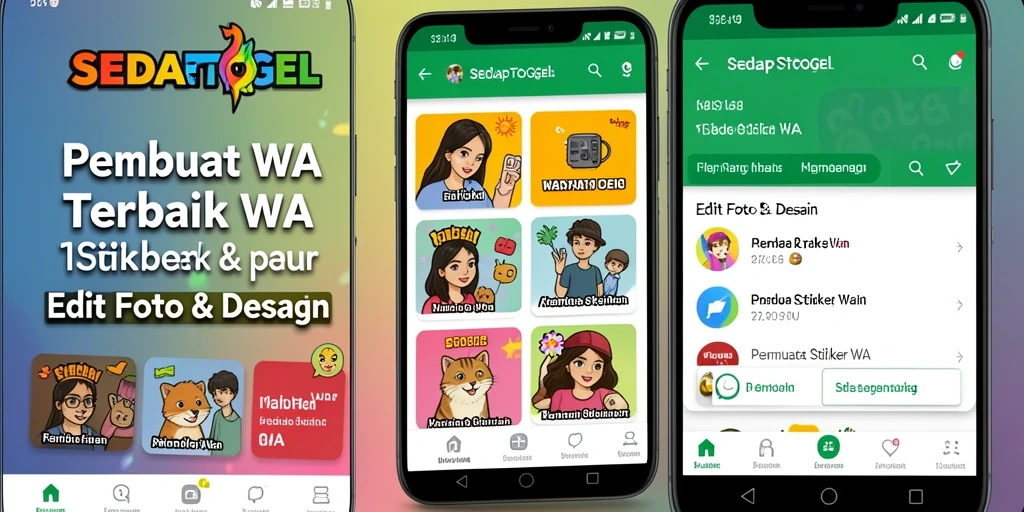 Screenshot antarmuka SEDAPTOGEL saat pengguna membuat stiker WA.