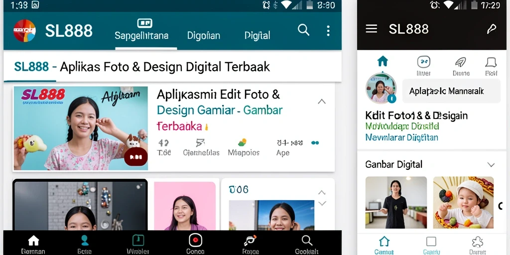 Tampilan antarmuka SL888 yang sederhana dan fungsional untuk Gambar Digital.