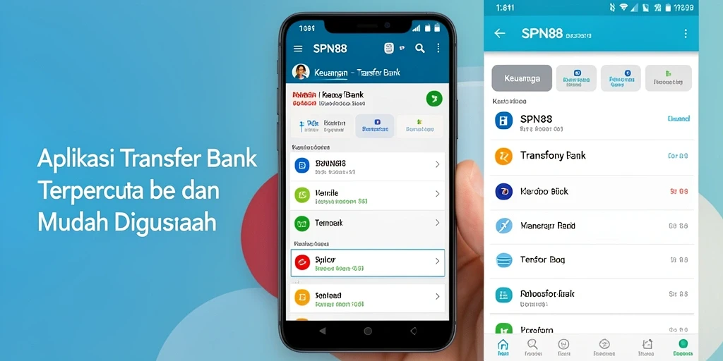 Tampilan antarmuka SPN88 yang sederhana dan fungsional untuk transaksi transfer bank.